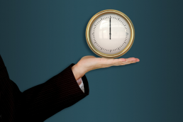 Hand holding timer