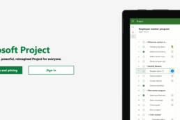 Microsoft project landing page