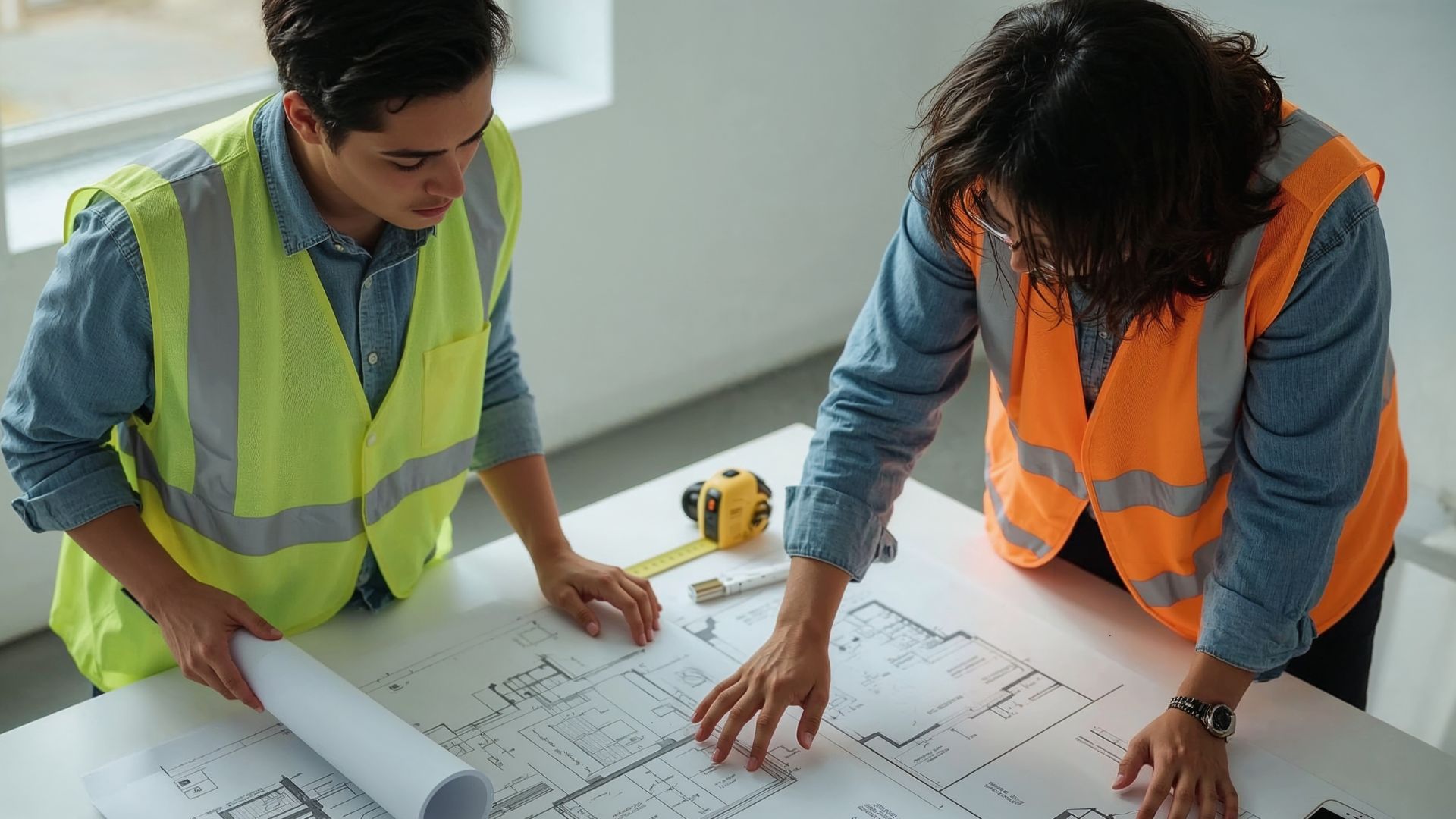 construction site manager giving direction