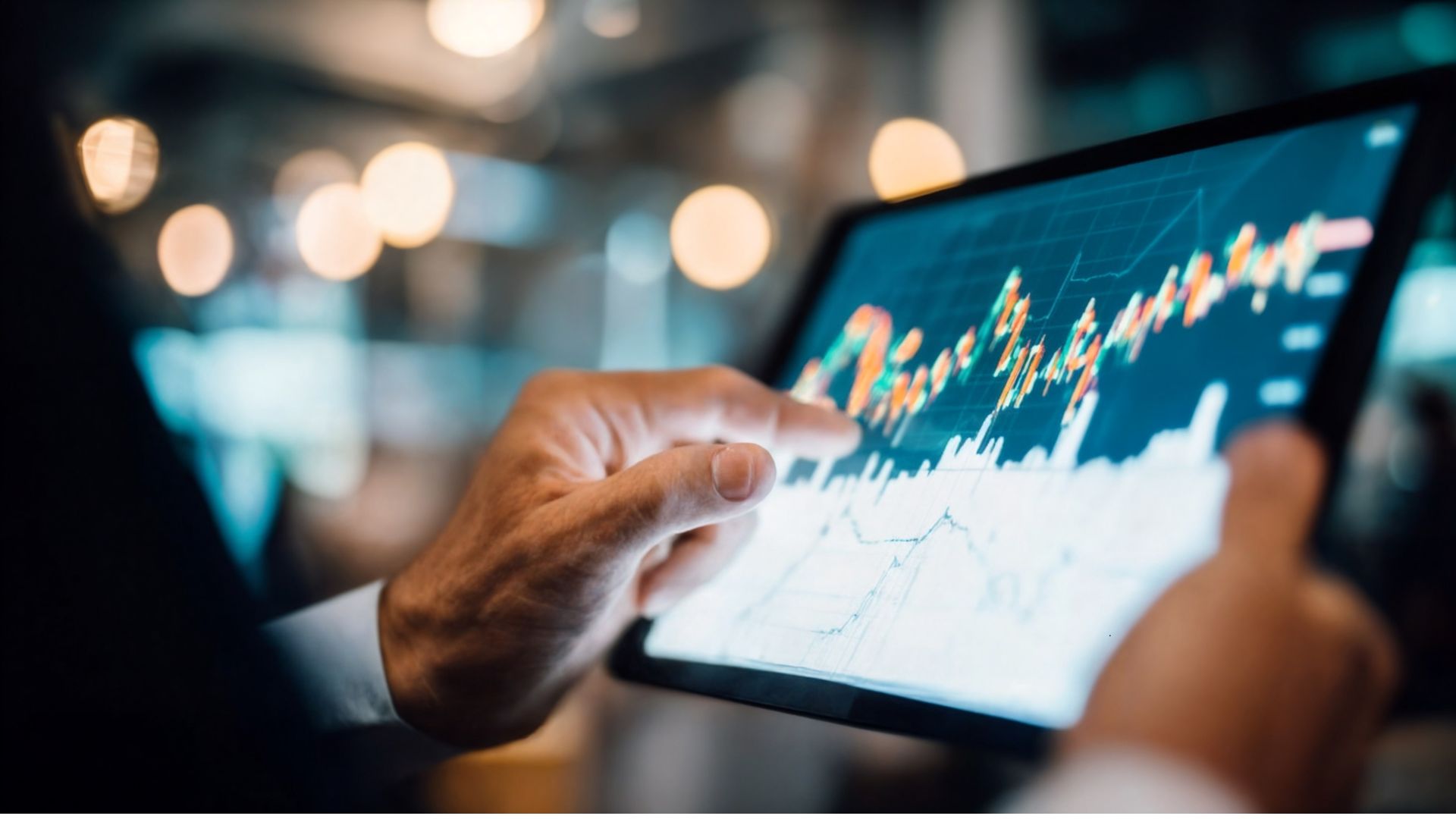 man looking a kpi data