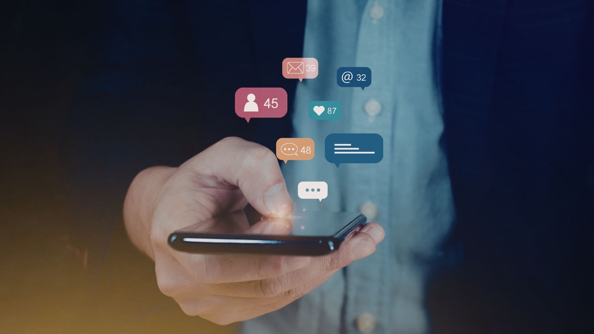 person getting notifications on their phone